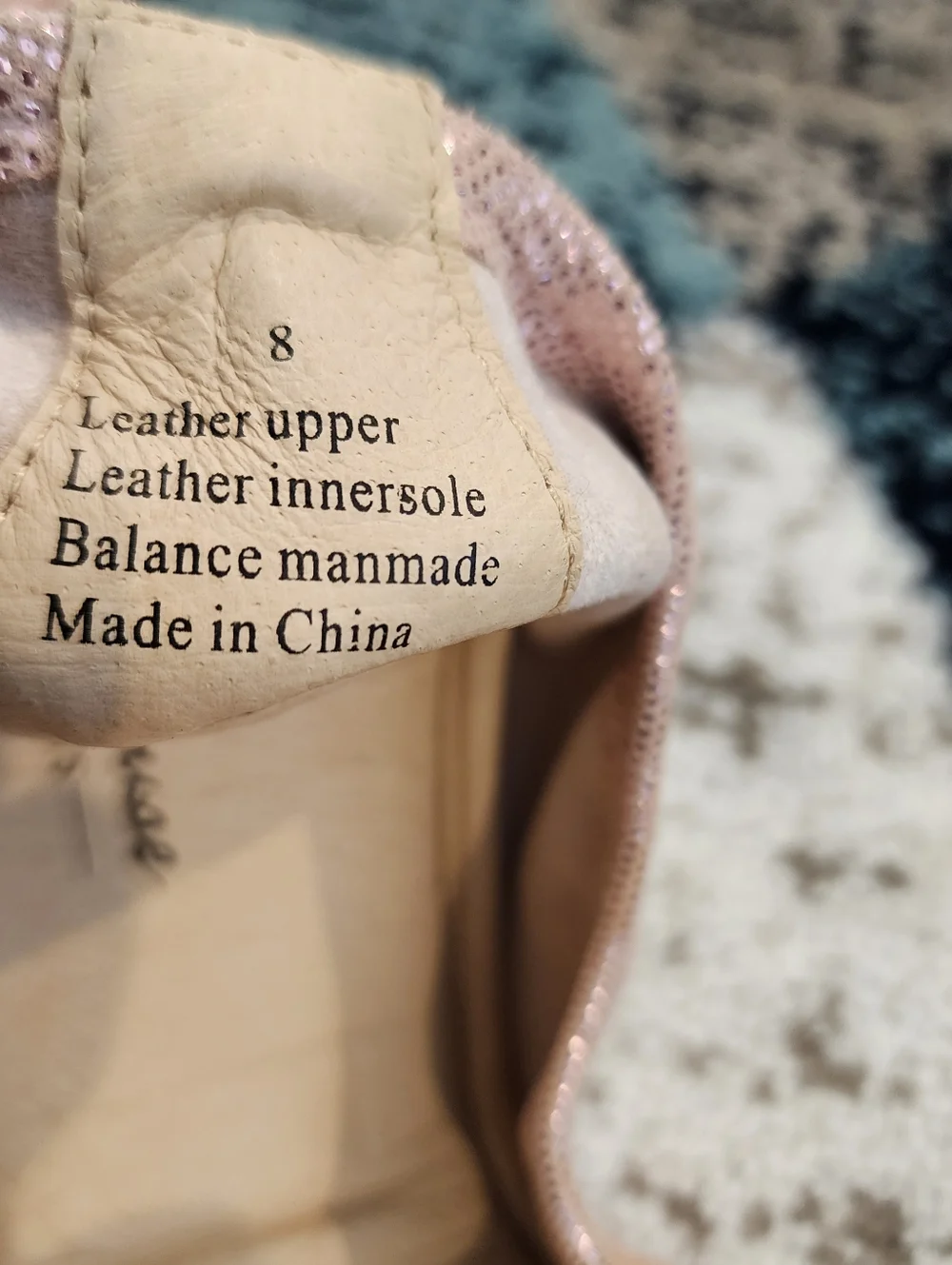 The Storehouse Flats Rose Gold Leather Foldable Ballet Flats Women's Size 8